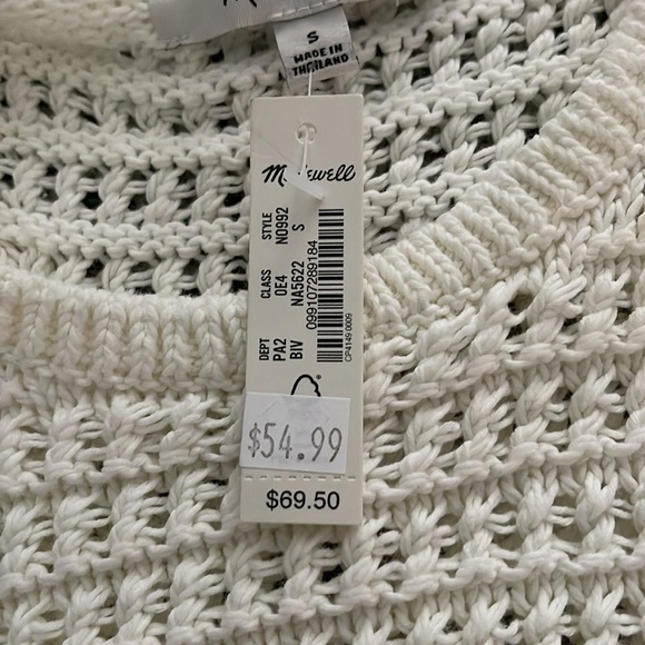 Madewell Crochet-Knit Crewneck Sweater Small - Picture 7 of 7